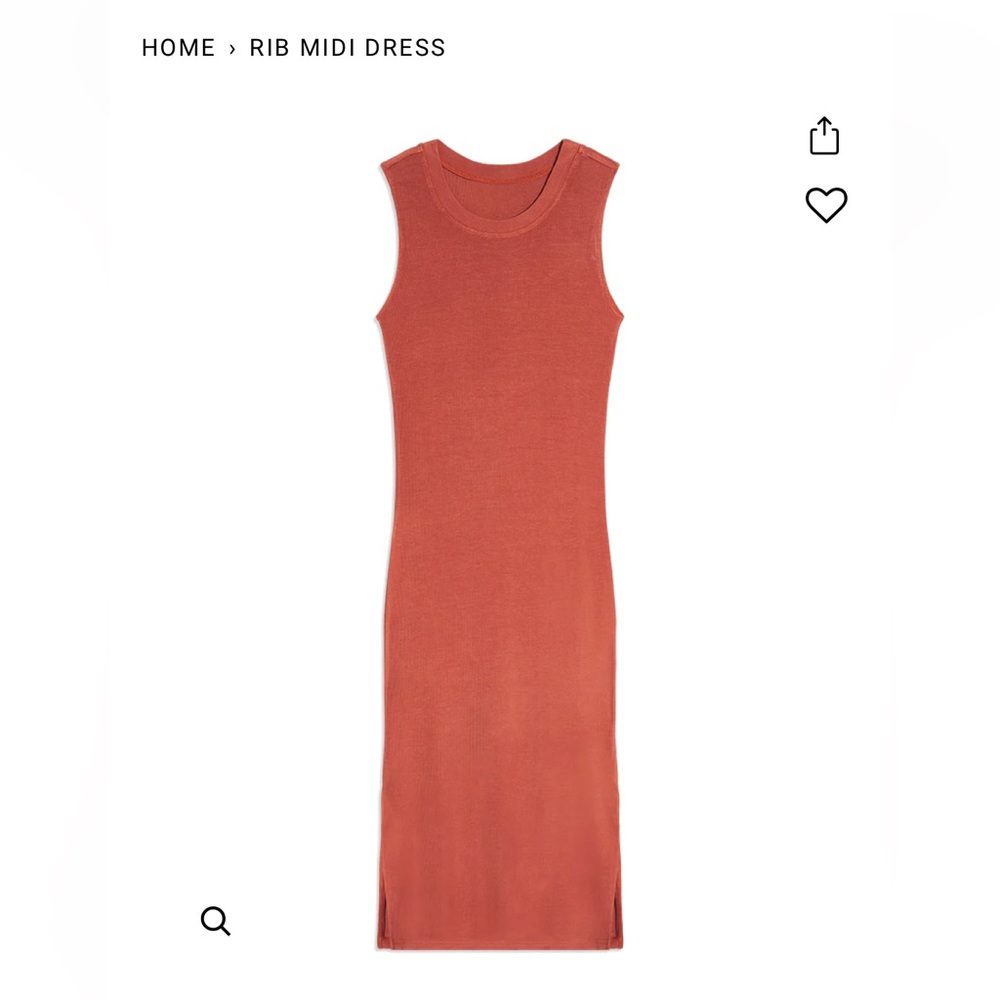 WeWoreWhat Ribbed Midi Dress in Clay